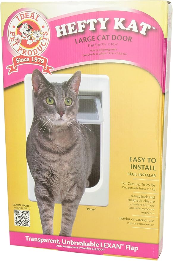 Ideal Pet Products Chubby Kat Door, Plastic, Large, 7.5" x 10.5" Flap Size