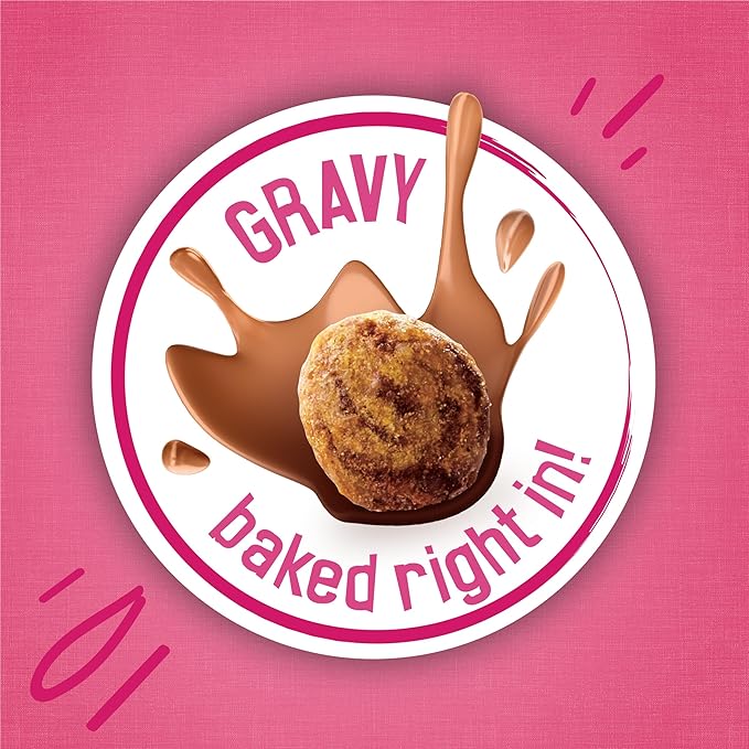 Purina Friskies Gravy Swirlers with Flavors of Chicken, Salmon and Gravy Dry Cat Food - 16 Lb. Bag
