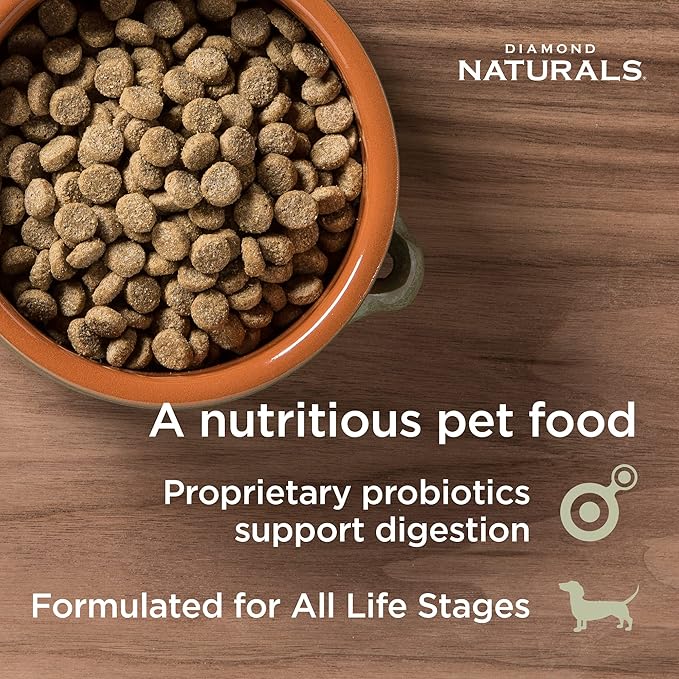 Diamond Naturals Skin & Coat Real Salmon and Potato Recipe Dry Dog Food with Quality Protein, Omega Fatty Acids, Probiotics and Essential Nutrients to Promote Healthy Skin and Coat 30lb