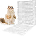 Scat Mat for Cats 16 x 13 Inch, 16 Pack Cat Deterrent Mat Outdoor Indoor, Cat Spikes with 100 Stickers