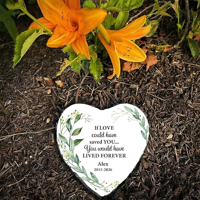 Personalized Pet Memorial Stone, If Love Could Have Saved You Heart Plaque, Horse, Dog or Cat Loss Gift (S-013)