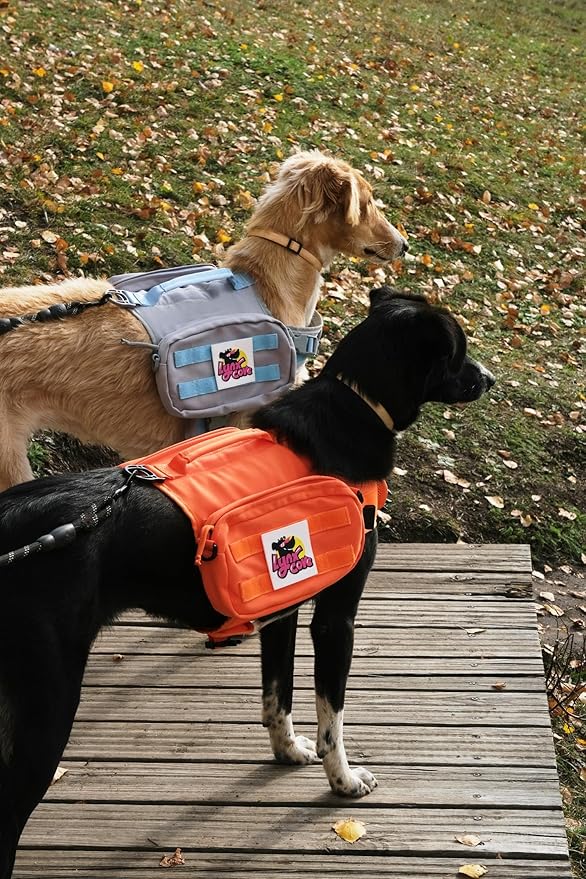 Dog Backpack for Small Medium Large Dogs,Adjustable Dog Backpack Harness with 2 Side Pockets,Vest Dog Pack for Travel,Hiking, Camping