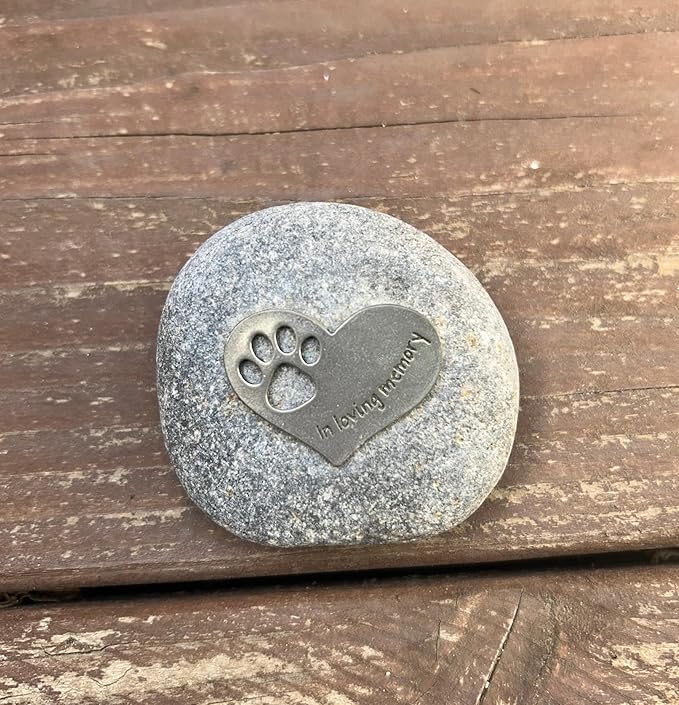 Comforting Dog Memorial Gift - Sympathy or Condolence Gift for Loss of Pet - in Loving Memory Stone by Whitney Howard Designs