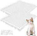 Scat Mat for Cats 16 x 13 Inch, 12 Pack Cat Deterrent Mat Outdoor Indoor, Cat Spikes with 50 Stickers