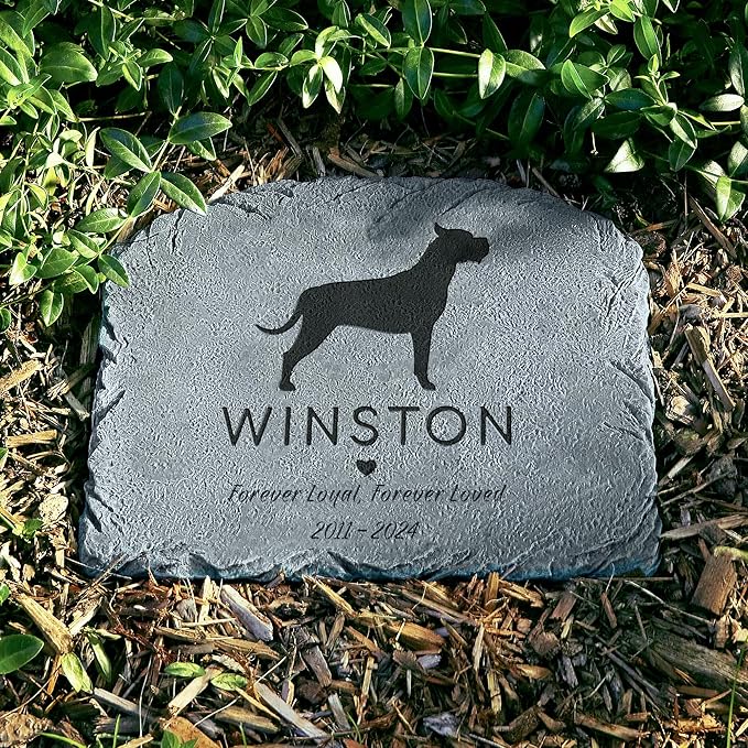 Let's Make Memories Personalized Memorial Garden Stone - Pet Silhouette - in Loving Memory - Rabbit