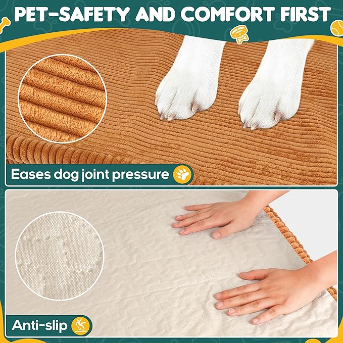Dog Car Bed, Non-Slip Backseat Extender Pet Mat, Removable Washable Dog Bed for SUVs, Sedans & Trucks, Anti-Slip Travel Bed for Dogs, Easy Clean & Scratch-Proof & Comfort XL (56" Lx28.7 M×2" H)