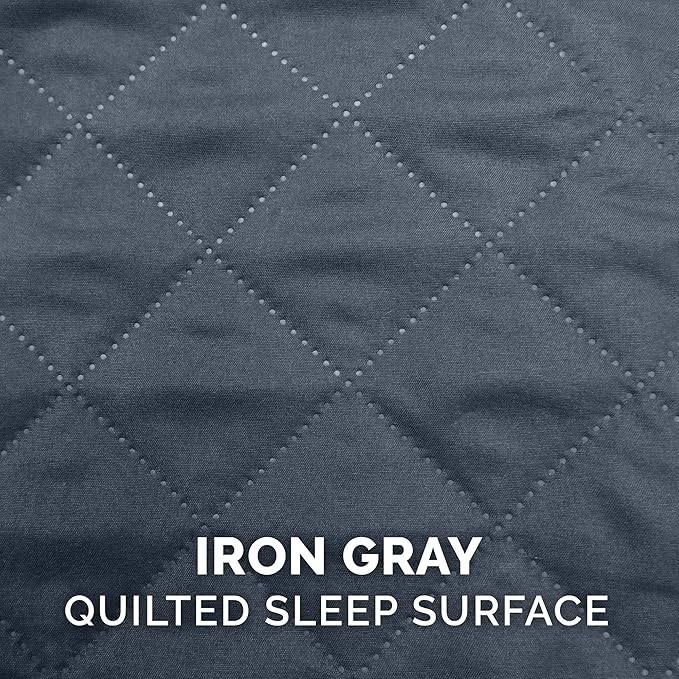 Furhaven Replacement Dog Bed Cover Quilted Sofa-Style, Machine Washable - Iron Gray, Jumbo Plus (XX-Large)