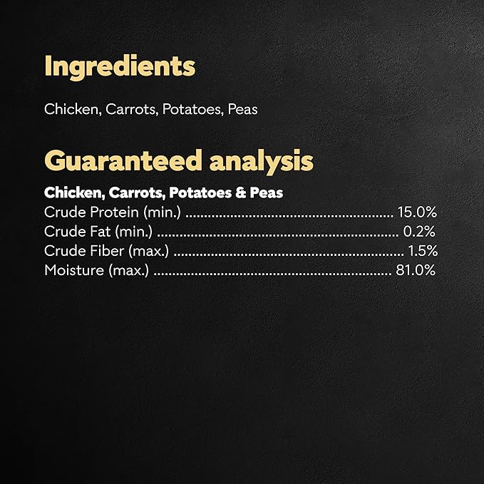 Cesar Simply Crafted Beef, Chicken, Purple Potatoes, Peas & Carrots Wet Complement, 8.82 oz. Pouch (6 Count)