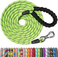NTR Heavy Duty Large Dog Leash, Reflective Leash with Swivel Lockable Hook and Comfortable Padded Handle, Puppy for Walking, Hunting, Camping, Backyard Small Medium Dogs, Green, 30ft*1/2''
