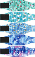 5 Pack Dog Diapers Male Reusable, Premium Belly Bands for Dogs, High Absorbing Male Dog Pee Wraps for Doggie in Incontinence or Excitable Urination Galaxy XL