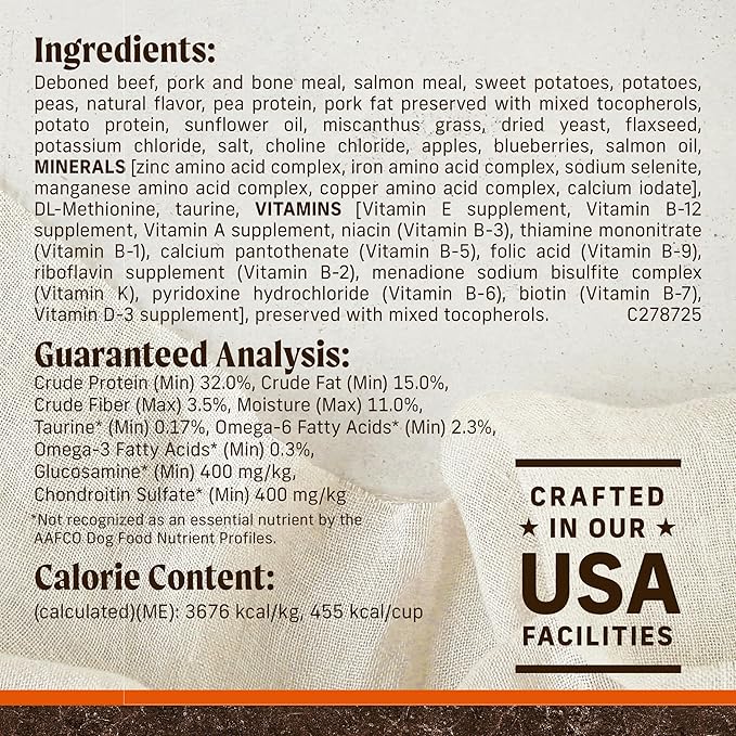 Merrick Premium Grain Free Dry Adult Dog Food, Wholesome And Natural Kibble, Real Texas Beef And Sweet Potato - 30.0 lb. Bag