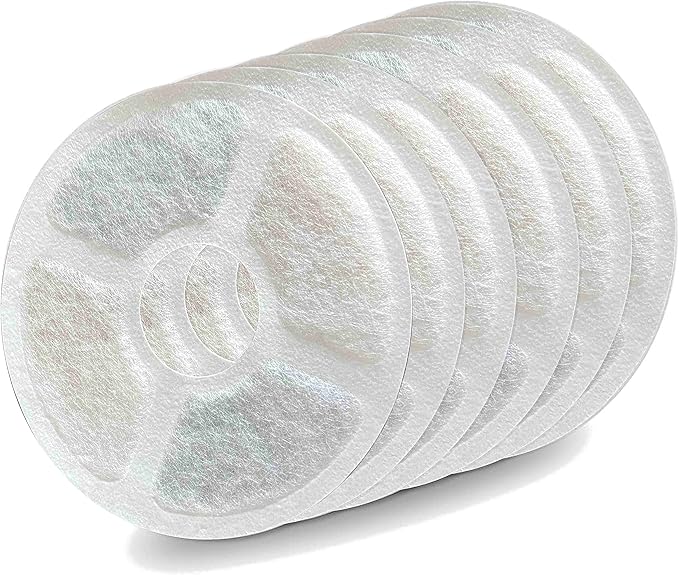 Pet Fit for Life Pet Water Fountain Filter 6-Pack - Premium Filters for Cat Water, Dog & Bird Fountain Sprinkle - Clean & Easy Replacement