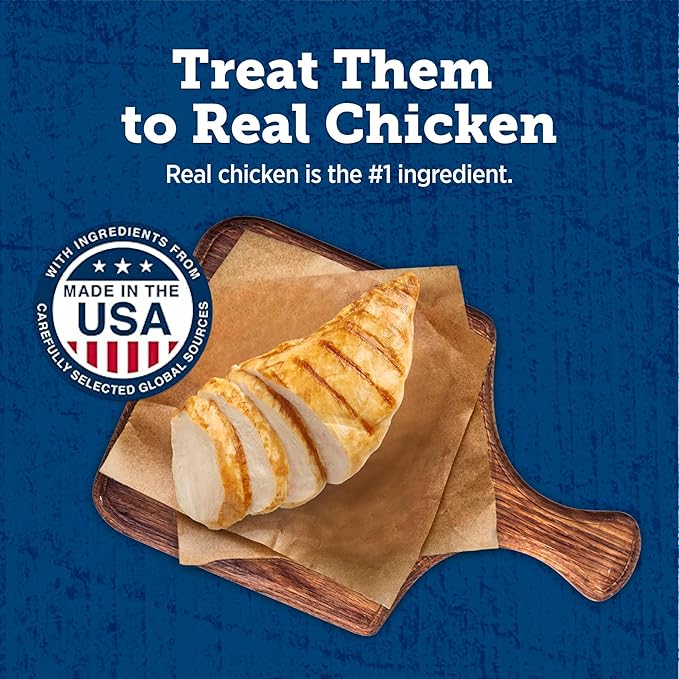 Blue Buffalo True Chews Dog Treats, Made in The USA with Natural Ingredients, Chicken Bacon Recipe, 22-oz Bag