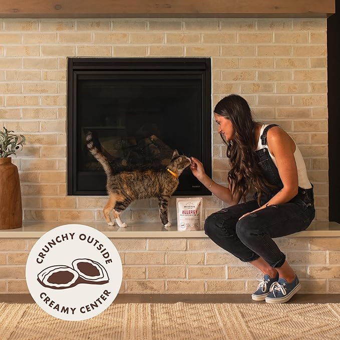 Rocco & Roxie Seasonal Allergy Relief for Cats, Cat Supplements & Vitamins, Probiotics to Support Gut Health, Fish Oil for Skin, Sneezing & Itching from Seasonal Allergies, Tart Cherry Immune Support