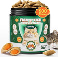 Flea and Tick Prevention for Cats – 500 Crunchy & Creamy Chews, Cat Flea Chewables with Skin & Coat Support – Oral Supplement for All Breeds & Ages
