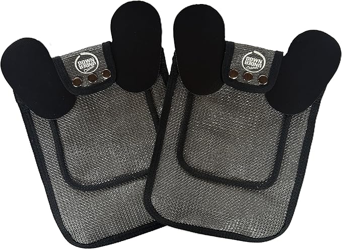 DOWN UNDER OUTDOORS 2 Pack Small Chicken Saddles for Bantams and Young Birds, Includes Shoulder Covers (Extra Long Small Grey Mesh)