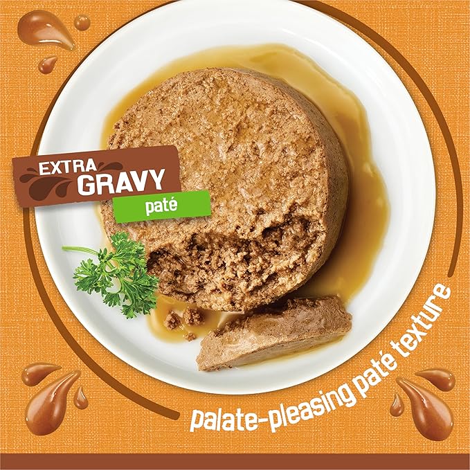 Purina Friskies Gravy Pate, Wet Cat Food Extra Gravy Pate With Chicken in Savory - (Pack of 24) 5.5 oz. Cans