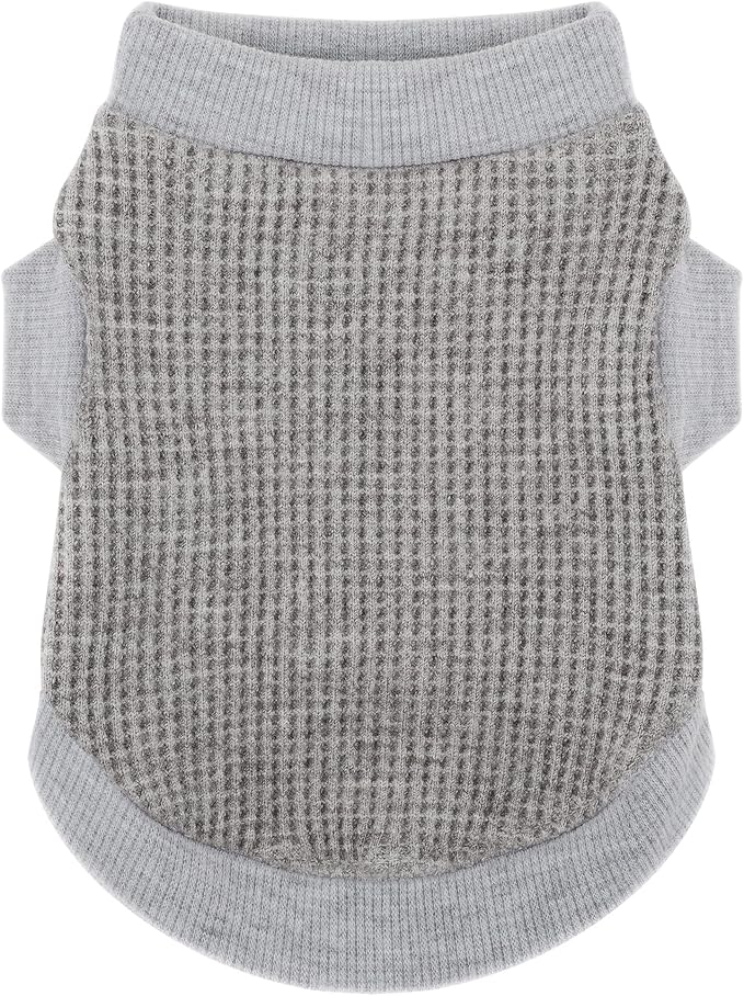 Cozy and Functional Dog Shirts for Small Puppies: Stretchable Gray Attire with Easy-On Design, Ideal for Chihuahuas and Yorkies - Enhance Comfort and Playfulness on Chill Days Small