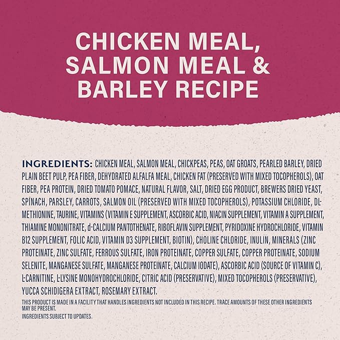 Natural Balance Original Ultra Fat Dogs Chicken Meal, Salmon Meal & Barley Recipe Adult Dry Dog Food, 4 lbs.