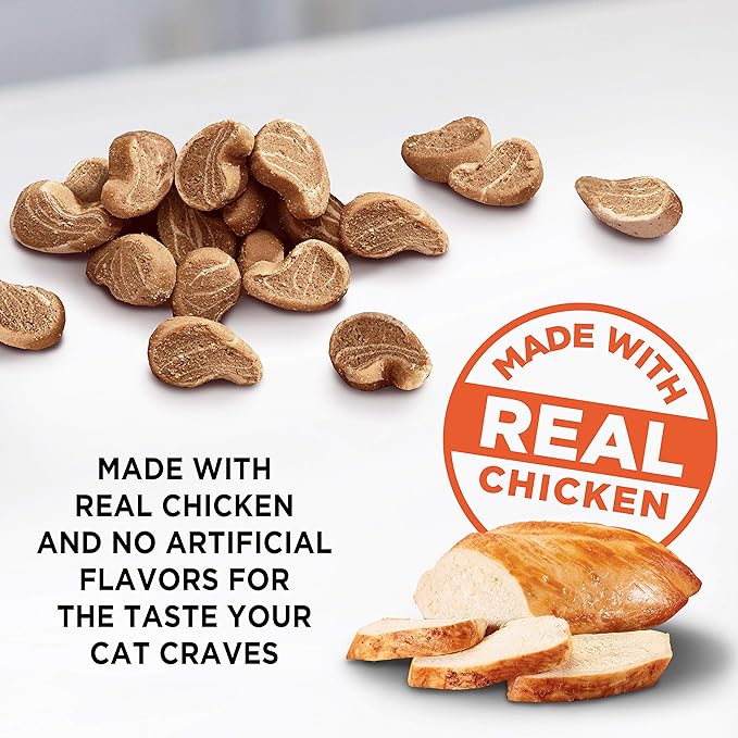 Meow Mix Irresistibles Soft Cat Treats Made With Real Chicken, 12 Oz. Pouch (Pack of 5)