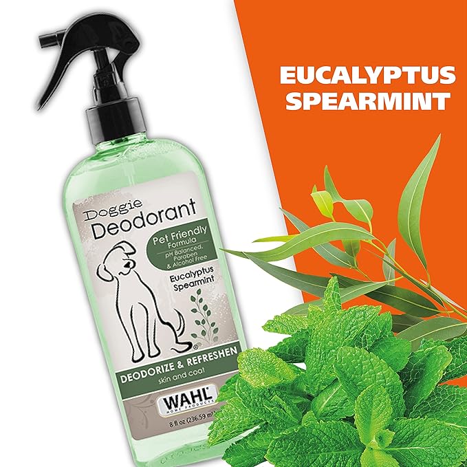 Wahl USA Deodorizing & Refreshing Pet Deodorant for Dogs - Eucalyptus & Spearmint Scent to Refresh the Skin and Coat - Model 820011A,(Pack of 6)