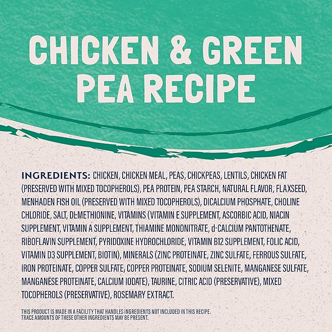 Natural Balance Limited Ingredient Adult Grain-Free Dry Cat Food, Chicken & Green Pea Recipe, 4 Pound (Pack of 1)