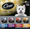 Cesar Loaf in Sauce Wet Dog Food Rotisserie Chicken, Filet Mignon, Angus Beef, and Ham & Egg Flavors Variety Pack, 3.5 oz. Easy Peel Trays (24 Count, Pack of 1)
