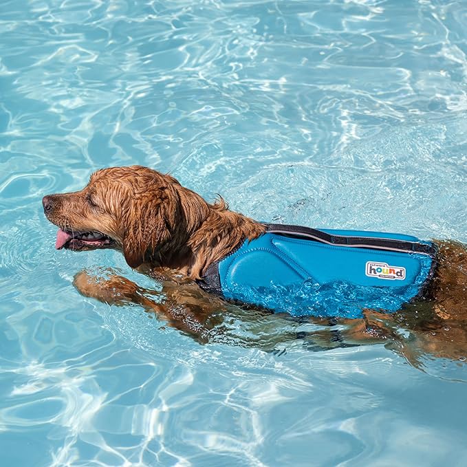 Outward Hound Dawson Swim Blue Dog Life Jacket, Small