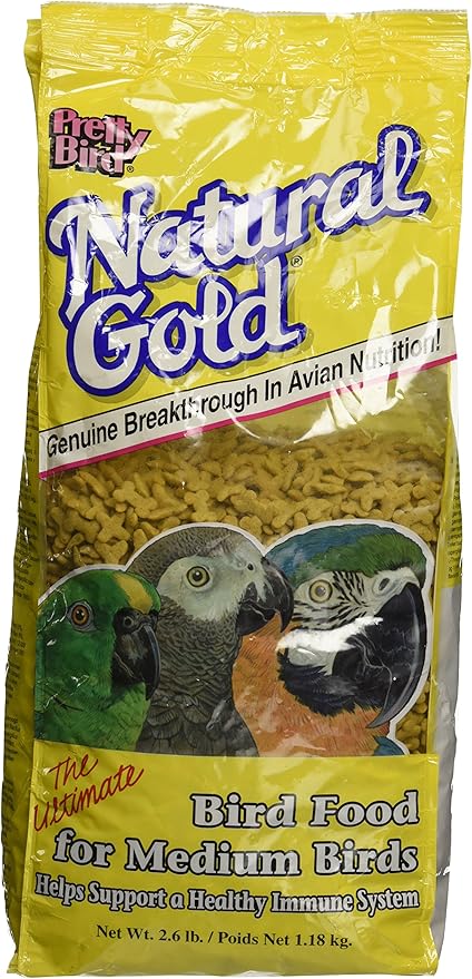 Pretty Bird Natural Gold Medium Bird Food, 2.6 Lb.
