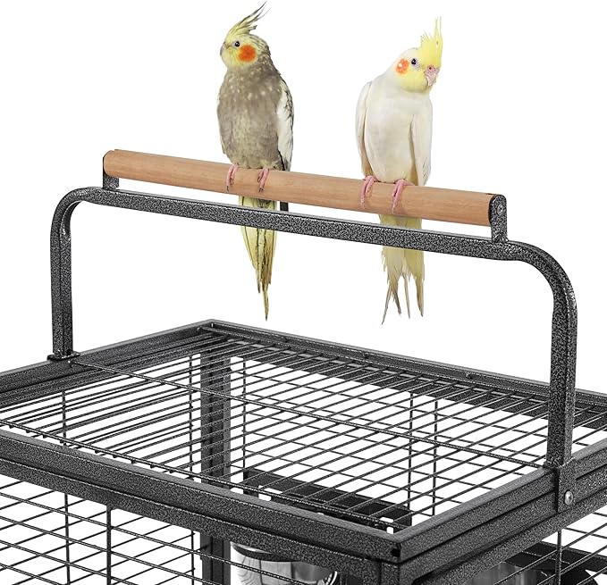 Yaheetech 25.5 inch Metal Bird Carrier Parakeet Travel Carrier w/Portable Handle and Seed Guard for Cockatiels Budgies Parrotlets Lovebirds