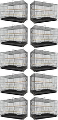 Lot of Ten Aviary Breeding Breeder Lovebird Finch Parakeet Finch Flight Cage with Side Nesting Box Doors 20"x14"x14"H