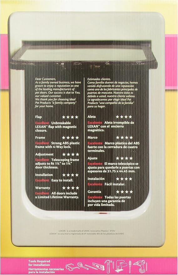 Ideal Pet Products Chubby Kat Door, Plastic, Large, 7.5" x 10.5" Flap Size