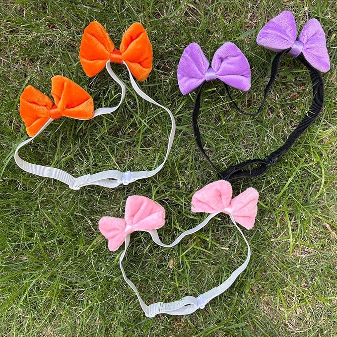Dog Hair Double Bow Headbands 3 Pcs – Bow Headband for Dogs, Dog Hair Bow,Classic Dog Hair Bows, Adjustable Headband, Puppy Bow, Pet Hair Bow, Dog Grooming Accessory