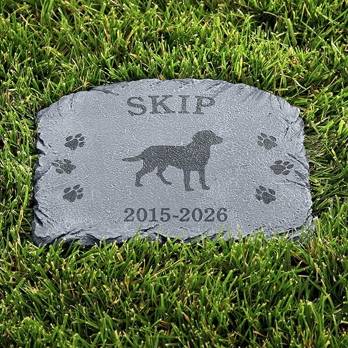 Let's Make Memories Personalized Dog Memorial Stone - Pet Memorial Resin Garden Stone - Sympathy for Loss of Pet - Choose from 60+ Dog Breeds