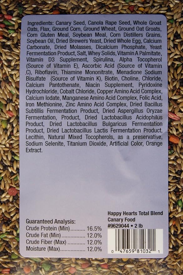 CountryMax Happy Hearts Total Blend Canary Food (2 Pounds)