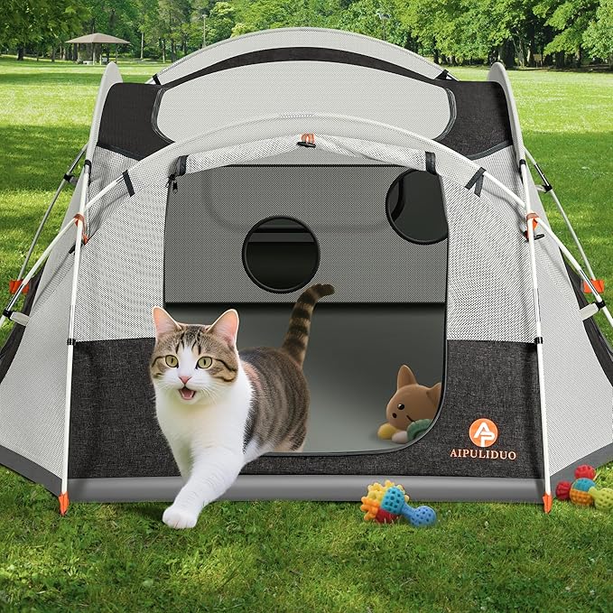 Portable Cat Tent, Removable Pet Playpen for Indoor and Outdoor Use of Puppy and Kitten Play Enclosure Houses