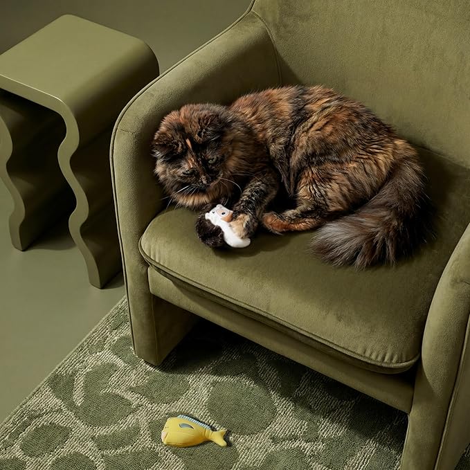 Cat Toys | Plush Toy Polar Bear & Mahi Mahi (Value 2-Pack) Cat Toys for Indoor Cats | Eco Friendly Toy Made from Non Toxic Materials