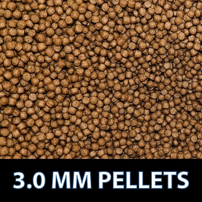 CrystalClear Staple Pond Fish Food for Healthy Koi & Goldfish, Protein Packed Floating Pellets for Summer Nutrition, Easy Digestion, 2.2 Pound Bag