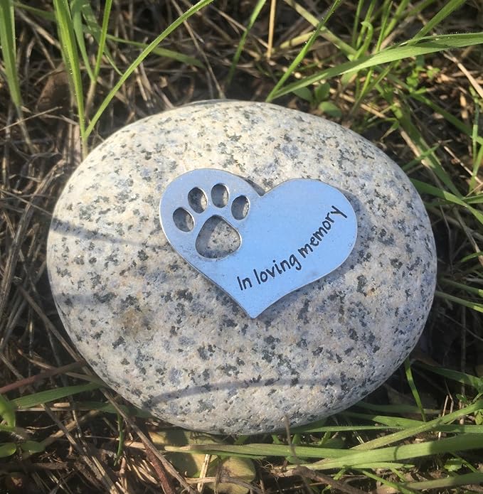 Comforting Dog Memorial Gift - Sympathy or Condolence Gift for Loss of Pet - in Loving Memory Stone by Whitney Howard Designs