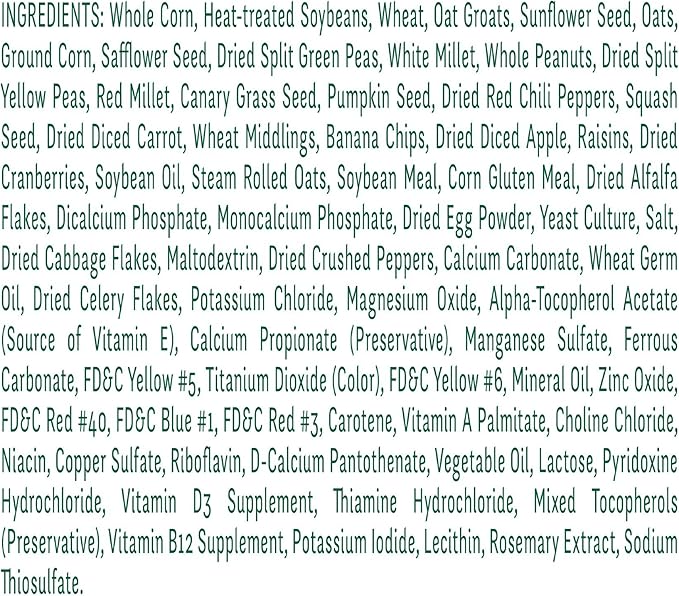 Wild Harvest Advanced Nutrition Parrot 8 Pounds, Seed, Grain and Vegetable Mix (Pack of 2)