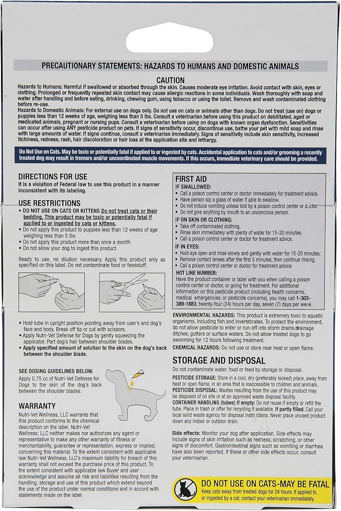 Nutri-Vet Defense Flea & Tick Control for Puppies