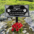 Pet Memorial Stones for Dogs & Cats, Personalized Dog Memorial Plaques for Pet Grave Stones for Outdoor - Cats Headstones, Tombstones for Grave Markers with Photo (Text Only)