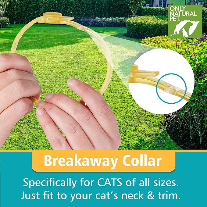 Only Natural Pet EasyDefense Non-Toxic Flea & Tick Cat Collar. Single Collar Protects for 3 Months(Pack of 3)