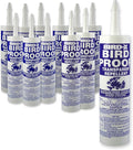 Bird-X Bird Proof Gel, Sticky and Transparent Clear Gel, Long-Lasting and Easy to Use, Each Tube Covers 10 Linear feet, Pack of 12 Tubes (10 fl. oz. Each)