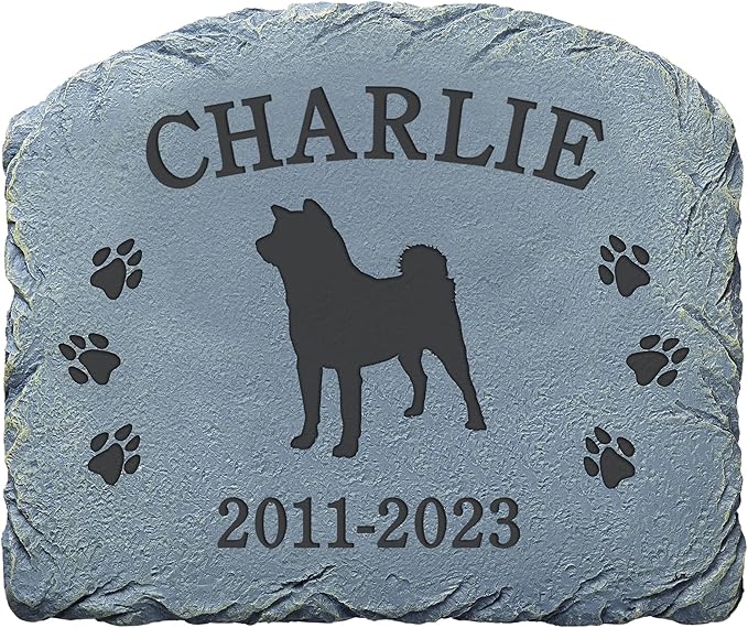 Let's Make Memories Personalized Dog Memorial Stone - Pet Memorial Resin Garden Stone - Sympathy for Loss of Pet - Choose from 60+ Dog Breeds