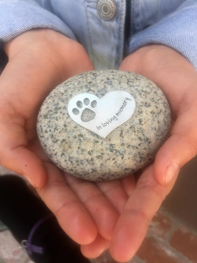 Comforting Dog Memorial Gift - Sympathy or Condolence Gift for Loss of Pet - in Loving Memory Stone by Whitney Howard Designs
