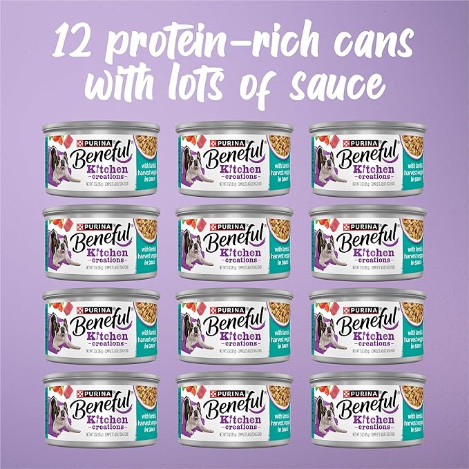 Purina Beneful Kitchen Creations with Lamb and Harvest Veggies in Sauce Wet Dog Food - (Pack of 12) 3 oz. Cans