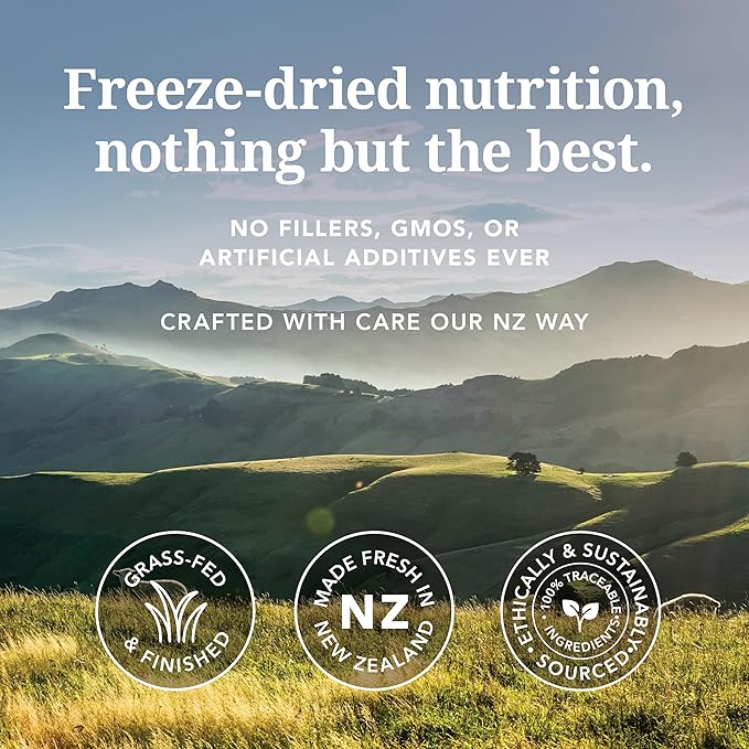 K9 Natural Lamb Freeze Dried Dog Food, High-Meat Natural Complete Meal or Meal Toppers for Dogs, Grass-Fed Lamb from New Zealand, Grain-Free, GMO-Free, Complete & Balanced Nutrition, 4lb