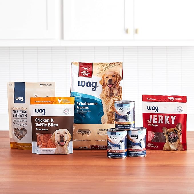 Amazon Brand - Wag Dry Dog Food Grain-Free Beef & Lentil Recipe, High Protein (24 lb bag)