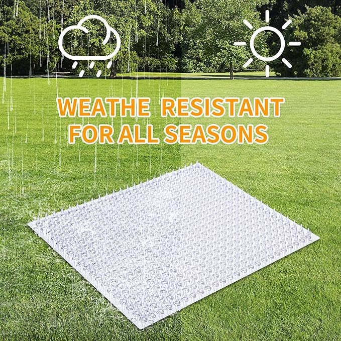 Mardili Cat&Dog Repellent Outdoor/Indoor Spike scat mat, Garden Scat Mats,Set of 16